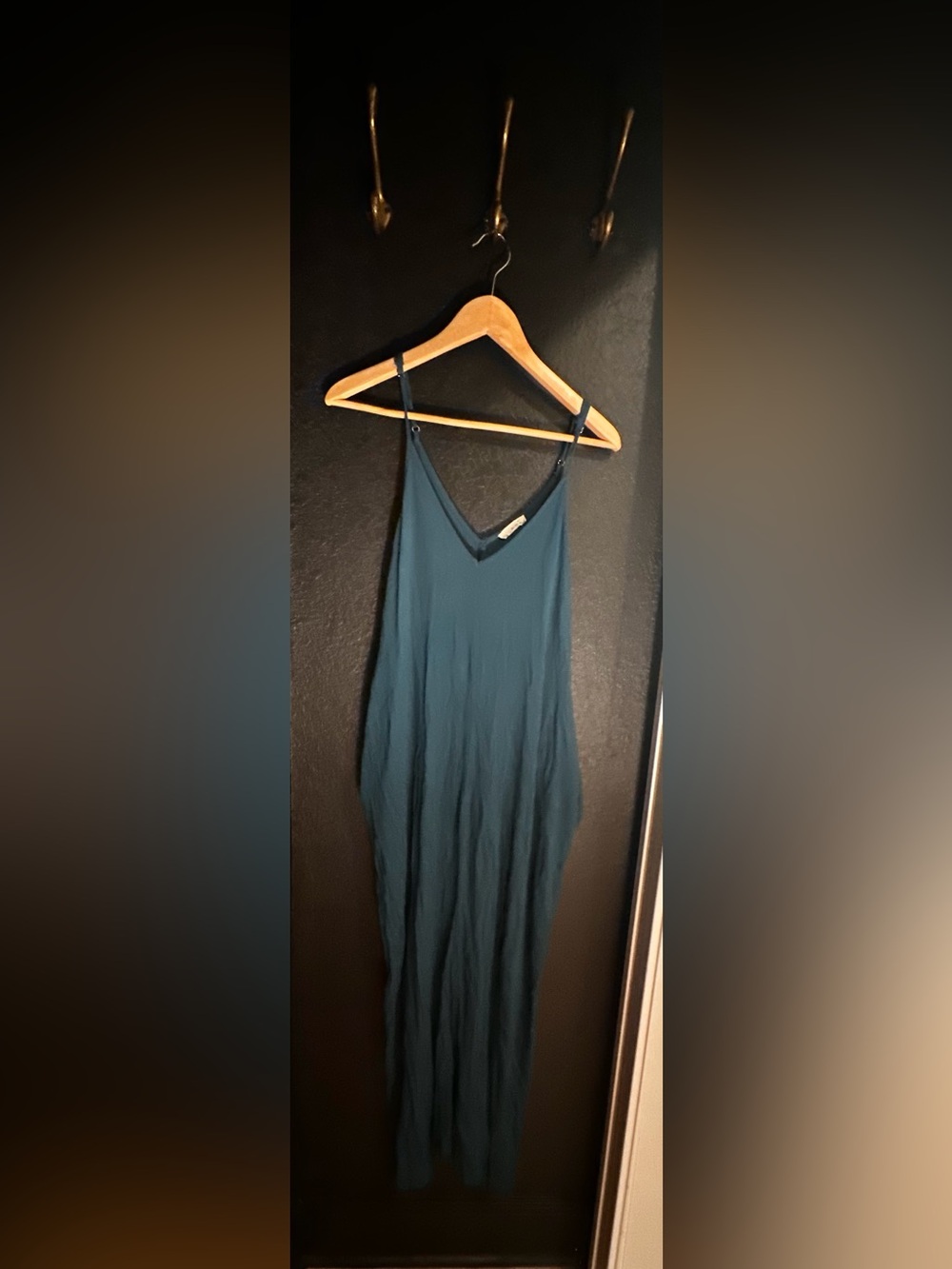 Love Stitch Teal Maxi Slip Dress